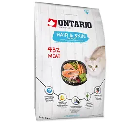 Ontario Cat Hair & Skin 6.5kg / Granule pro dospělé kočky