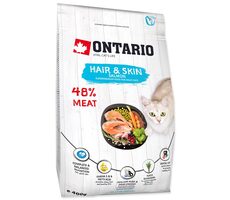 Ontario Cat Hair & Skin 400g / Granule pro dospělé kočky