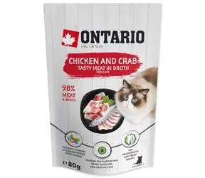 Ontario Kapsička kuře a krab ve vývaru 80g
