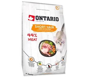 Ontario Cat Shorthair 400g / Granule pro dospělé krátkosrsté kočky