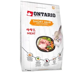 Ontario Cat Shorthair 2kg / Granule pro dospělé krátkosrsté kočky 