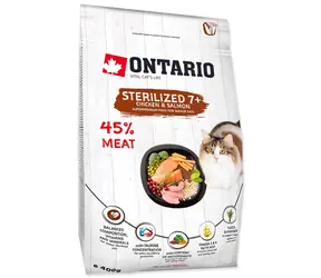 Ontario Cat Sterilised 7+ Senior 400g / Granule pro kočky 