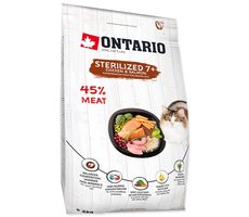 Ontario Cat Sterilised 7+ Senior 2kg / Granule pro kočky 