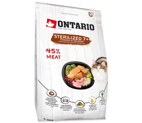 Ontario Cat Sterilised 7+ Senior 2kg / Granule pro kočky 