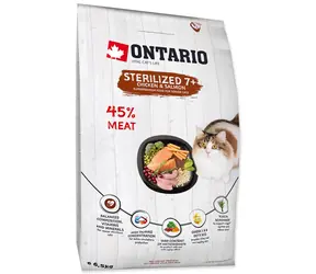 Ontario Cat Sterilised 7+ Senior 6.5kg / Granule pro kočky 