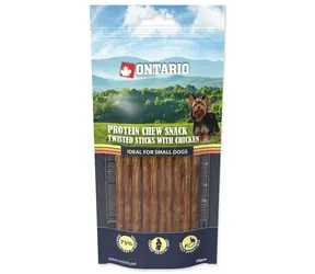 Ontario Protein žvýkací pamlsek točené tyčinky s kuřecím 10ks