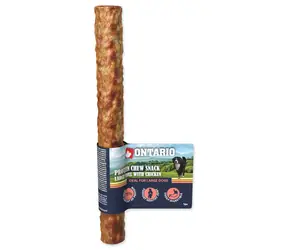 Ontario Protein žvýkací pamlsek velká rolka s kuřecím 25.4cm