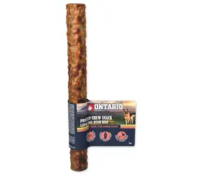 Ontario Protein žvýkací pamlsek velká rolka s hovězím 25.4cm
