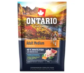Ontario Adult Medium Fish & Brown Rice 100g - vzorek 