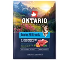 Ontario Senior All Breeds Monoprotein Tuna & Sweet Potatoes 2.25kg / Granule pro starší psy