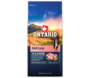 Ontario Adult Large Chicken & Sweet Potatoes 12kg / Granule pro dospělé psy 