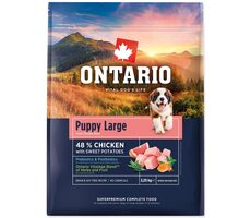 Ontario Puppy & Junior Large Chicken & Sweet Potatoes 2.25kg / Granule pro štěňata