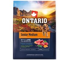 Ontario Senior Medium Lamb & Brown Rice 2.25kg / Granule pro starší psy 