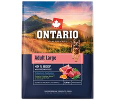 Ontario Adult Large Beef & Brown Rice 2.25kg / Granule pro dospělé psy 