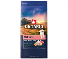 Ontario Adult Large Fish & Brown Rice 12kg / Granule pro dospělé psy 