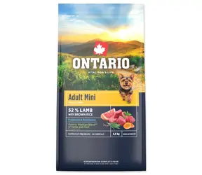 Ontario Adult Mini Lamb & Brown Rice 6.5kg / Granule pro dospělé psy 