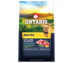 Ontario Adult Mini Lamb & Brown Rice 750g / Granule pro dospělé psy 