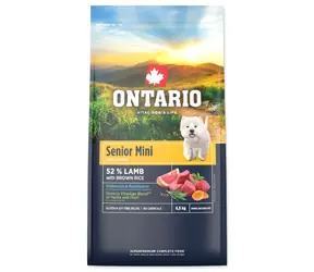 Ontario Senior Mini Lamb & Brown Rice 6.5kg / Granule pro starší psy 