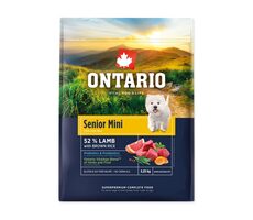 Ontario Senior Mini Lamb & Brown Rice 2.25kg / Granule pro starší psy 