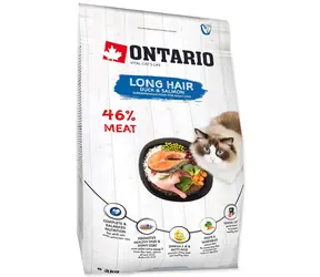 Ontario Cat Longhair 2kg / Granule pro dlouhosrsté kočky 