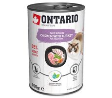 Ontario Konzerva kuře a krůta paté 400g