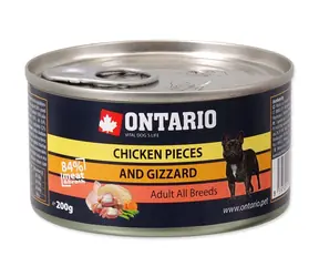 Ontario Konzerva kuřecí kousky a žaludky 200g