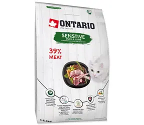 Ontario Cat Sensitive - Derma 6.5kg / Granule pro dospělé kočky 