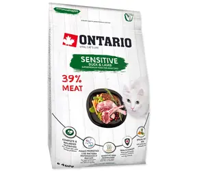 Ontario Cat Sensitive - Derma 400g / Granule pro dospělé kočky 