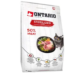 Ontario Cat Sterilised Lamb 2kg / Granule pro dospělé kočky 