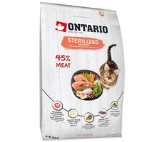 Ontario Cat Sterilised Salmon 6.5kg / Granule pro dospělé kočky 
