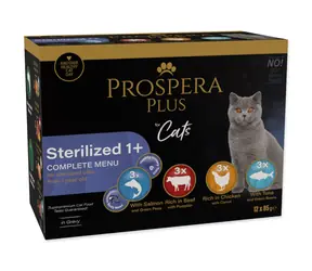 Prospera Plus Cat Sterilised 1+ Kapsičky Multipack 12x 85g