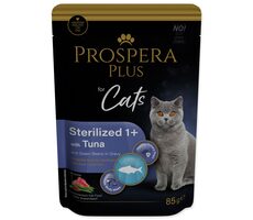 Prospera Plus Cat Sterilised 1+ Kapsička tuňák a zelené fazolky 85g 