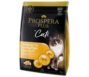 Prospera Plus Indoor 1+ Salmon Long Hair 2kg / Granule pro dospělé kočky