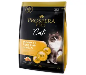 Prospera Plus Indoor 1+ Salmon Long Hair 7kg / Granule pro dospělé kočky