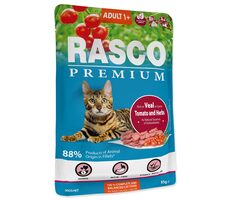 Rasco Premium Adult Kapsička telecí s rajčaty a bylinkami 85g