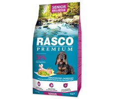 Rasco Premium Senior Mini & Medium kuře s rýží 1kg / Granule pro starší psy 