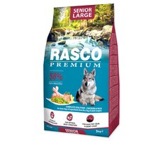Rasco Premium Senior Large kuře s rýží 3kg / Granule pro starší psy 