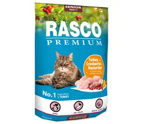 Rasco Premium Senior krůta s brusinkou a lichořeřišnicí 400g / Granule pro dospělé kočky 