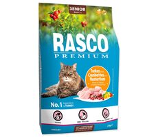 Rasco Premium Senior krůta s brusinkou a lichořeřišnicí 2kg / Granule pro dospělé kočky 