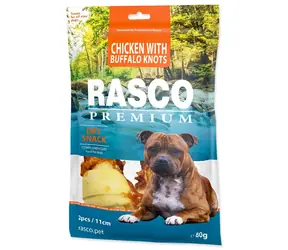 Rasco Premium uzly bůvolí 11cm obalené kuřecím masem 80g 