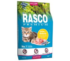 Rasco Premium Kitten kuře s borůvkou 2kg / Granule pro koťata