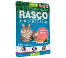 Rasco Premium Sterilized Kapsička losos se spirulinou 85g