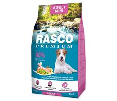 Rasco Premium Adult Mini kuře s rýží 3kg / Granule pro dospělé psy 