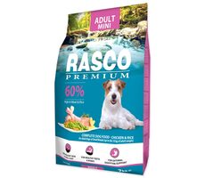 Rasco Premium Adult Mini kuře s rýží 7kg / Granule pro dospělé psy 