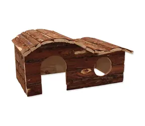 Small Animals Domek Kaskada dřevěný s kůrou 43cm