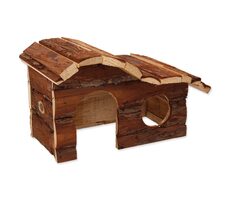 Small Animals Domek Kaskada dřevěný s kůrou 26.5cm