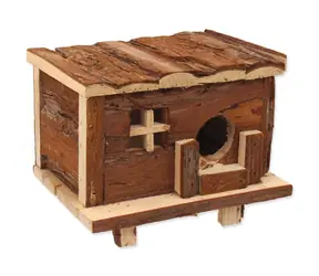 Small Animals Domek Srub dřevěný s kůrou 18cm