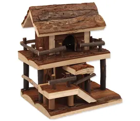 Small Animals Domek dřevěný jednopatrový s kůrou 20cm