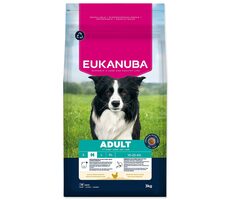 Eukanuba Adult Medium rich in fresh chicken 3kg / granule pro psy / pro střední plemena