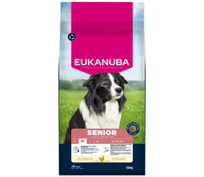 Eukanuba Senior Medium rich in fresh chicken 15kg / granule pro psy / pro seniory středních plemen 